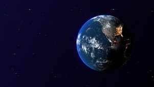 地球自转夜景