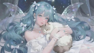 美丽的冰蓝少女高清美女