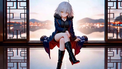 酷飒二次元美少女