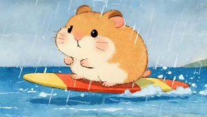 雨天松鼠带鱼屏