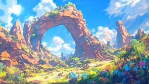 山顶石拱门