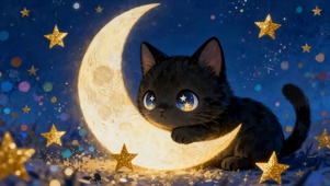 月亮星星猫咪
