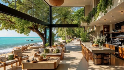 沙滩海风入闲居