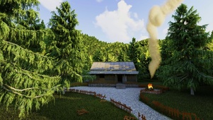 林中小屋4k