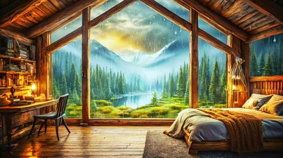 4K梦幻森林小屋