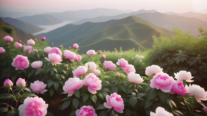 花海落日