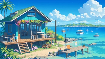 浪漫海边小屋