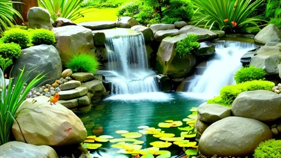 唯美治愈公园小溪 4K