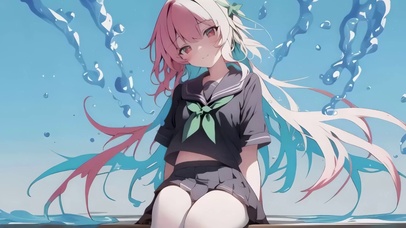 可爱天空少女