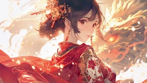 娇俏可爱的御龙少女