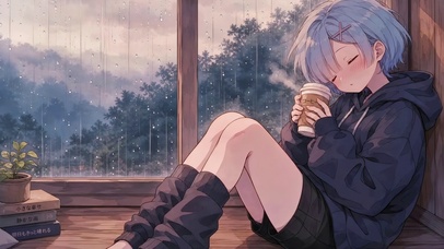 靠窗听雨的蕾姆