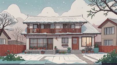 冬日温馨小院