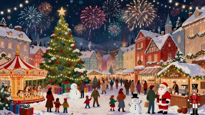 小镇圣诞节