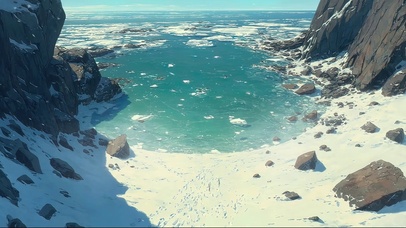 俯瞰阳光冰川海湾