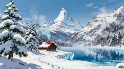 雪景中小屋