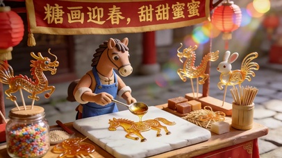 糖画迎春