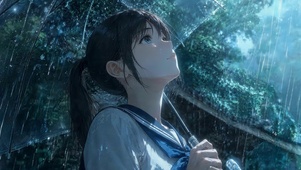 雨天的女孩