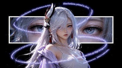 银发梦幻二次元美少女