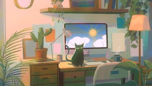 打瞌睡的猫眯