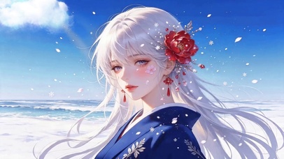 雪中牡丹