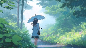 雨中漫步
