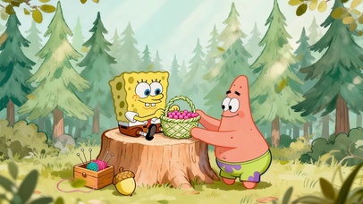 森林浆果秘境海绵宝宝派大星