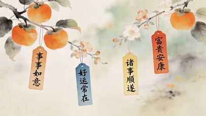 柿子树事事如意