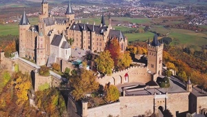 4K 高清 德国城堡鸟瞰图