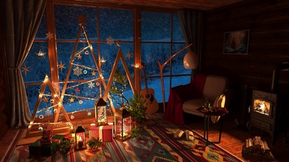 舒适的冬日圣诞小屋