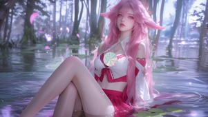 水中可爱女孩