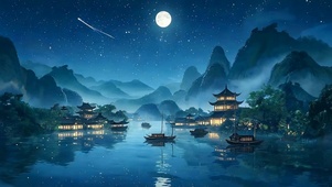 夜景山川