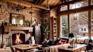 【雪景】温暖的客厅