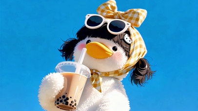 夏日奶茶鸭