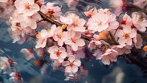 樱花散落