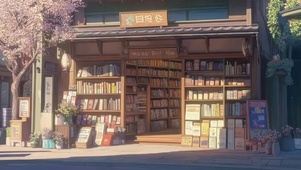 温馨午后阳光街角书店