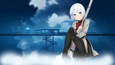 星空之上的白毛少女