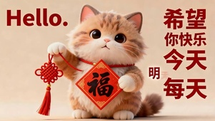 猫咪希望你快乐