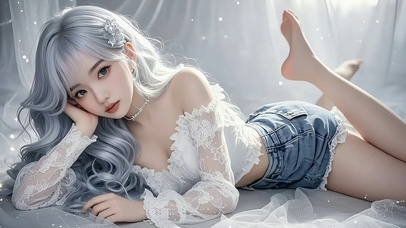 银发性感美女