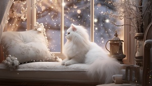 雪天与猫