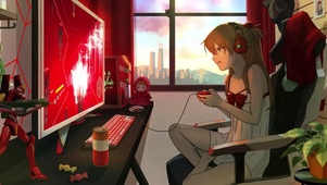 玩游戏女孩