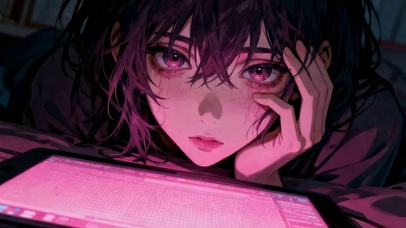 4K暗黑风 少女凝视