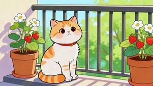 草莓可爱猫