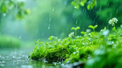 护眼清新小雨4K