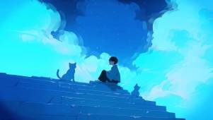 男孩和猫