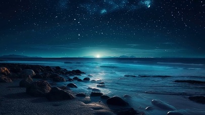 海滩夜色