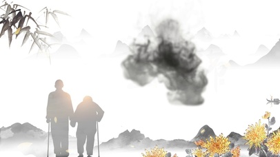 重阳节中国风山水唯美展示壁纸