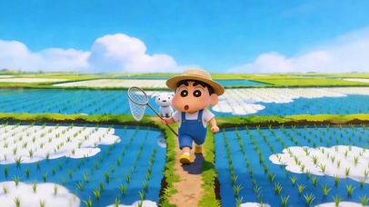 蜡笔小新稻田童趣