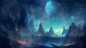 山间夜色