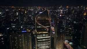城市夜景航拍