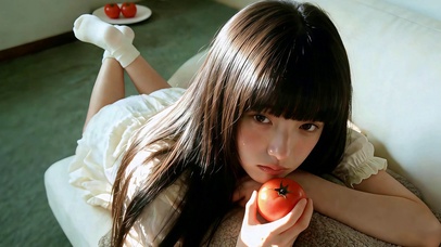 午后柔光清纯少女